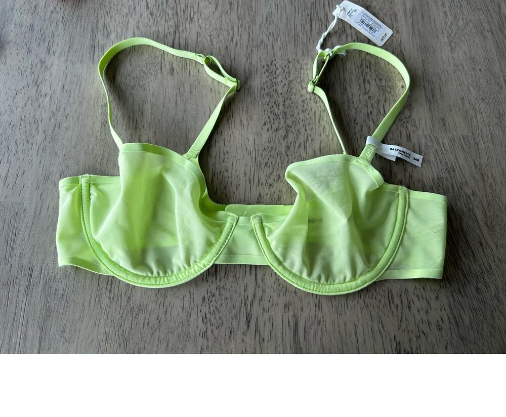 Aerie Smoothez Balconette Lime Green Mesh Bra - 34B